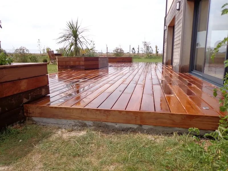 terrasse bois en ipé nettoyée 2